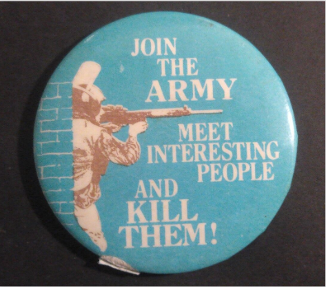 Rusted 1982 CND Badge