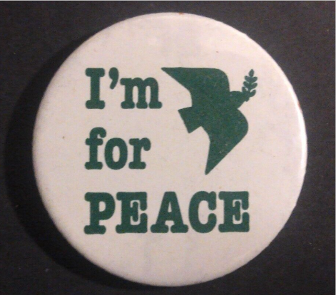 Rusted 1982 CND Badge