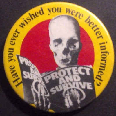 Rusted 1982 CND Badge
