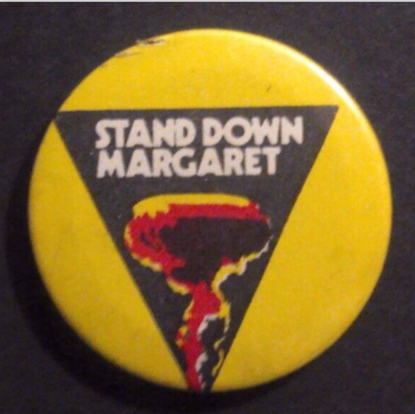 Rusted 1982 CND Badge
