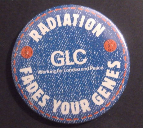 Rusted 1982 CND Badge