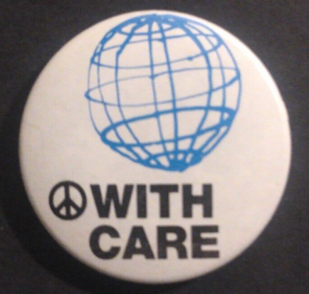 Rusted 1982 CND Badge