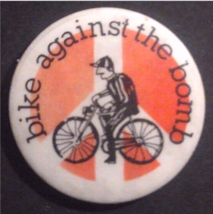 Rusted 1982 CND Badge