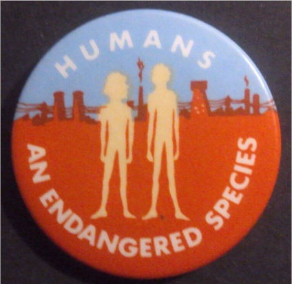 Rusted 1982 CND Badge