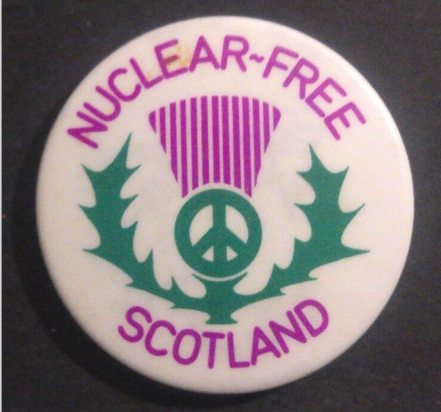 Rusted 1982 CND Badge