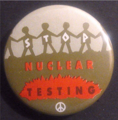 Rusted 1982 CND Badge