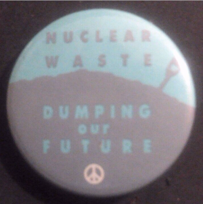 Rusted 1982 CND Badge