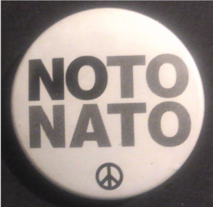 Rusted 1982 CND Badge