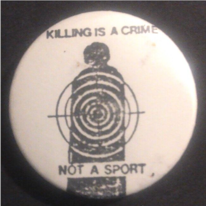Rusted 1982 CND Badge