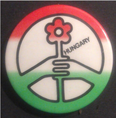 Rusted 1982 CND Badge