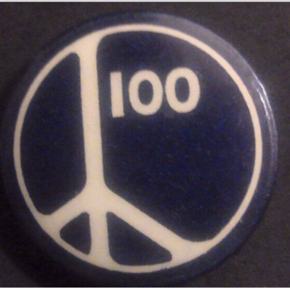 Rusted 1982 CND Badge
