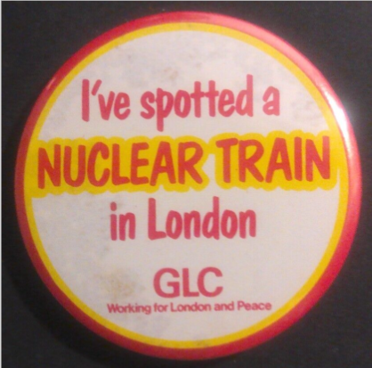 Rusted 1982 CND Badge
