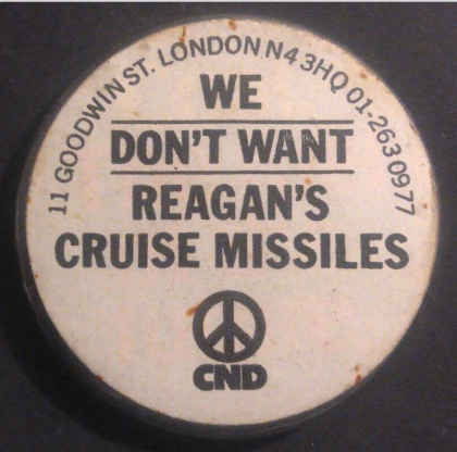 Rusted 1982 CND Badge