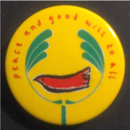 Rusted 1982 CND Badge