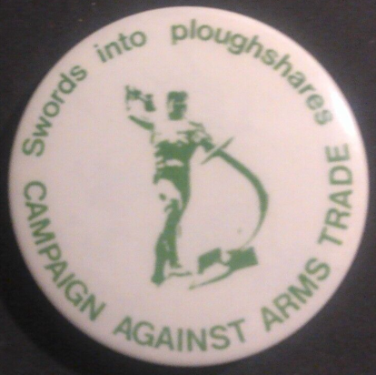 Rusted 1982 CND Badge