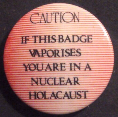 Rusted 1982 CND Badge