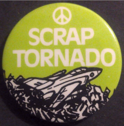 Rusted 1982 CND Badge