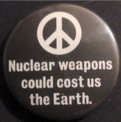 Rusted 1982 CND Badge