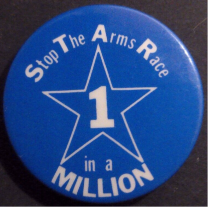 Rusted 1982 CND Badge