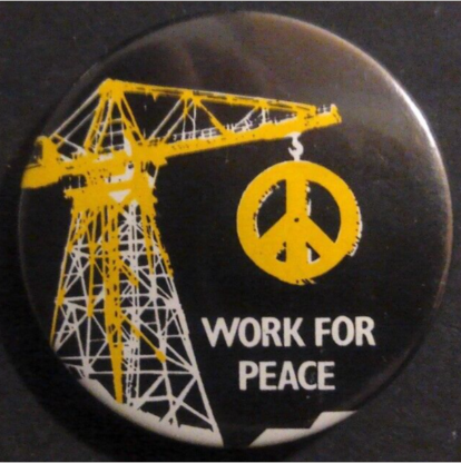 Rusted 1982 CND Badge