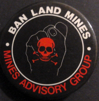 Rusted 1982 CND Badge