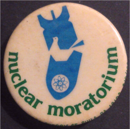 Rusted 1982 CND Badge