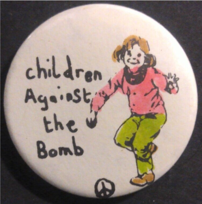 Rusted 1982 CND Badge
