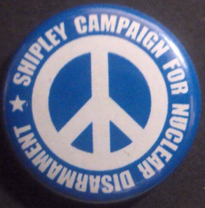 Rusted 1982 CND Badge