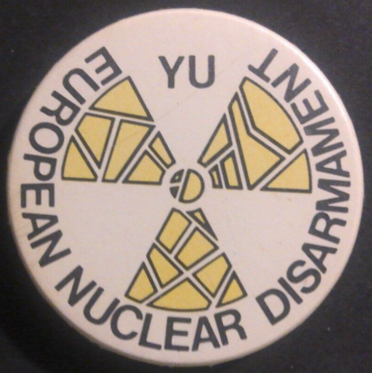 Rusted 1982 CND Badge