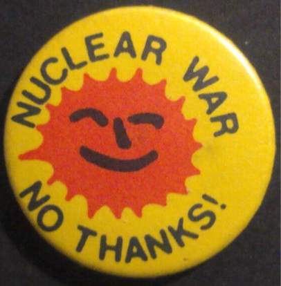 Rusted 1982 CND Badge