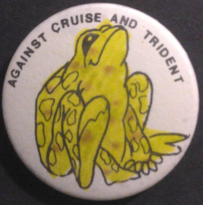 Rusted 1982 CND Badge