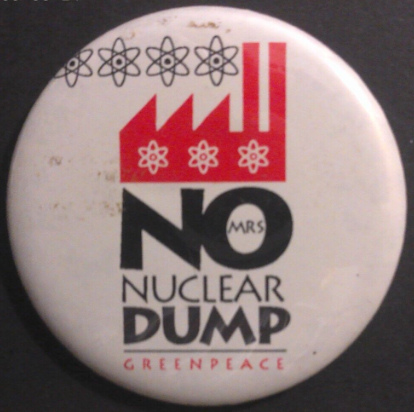 Rusted 1982 CND Badge
