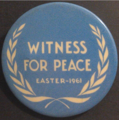 Rusted 1982 CND Badge