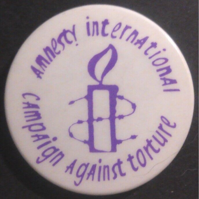 Rusted 1982 CND Badge