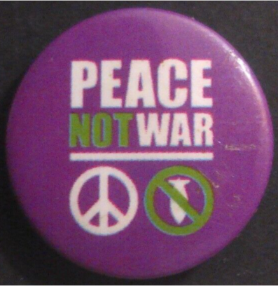 Rusted 1982 CND Badge