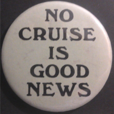 Rusted 1982 CND Badge