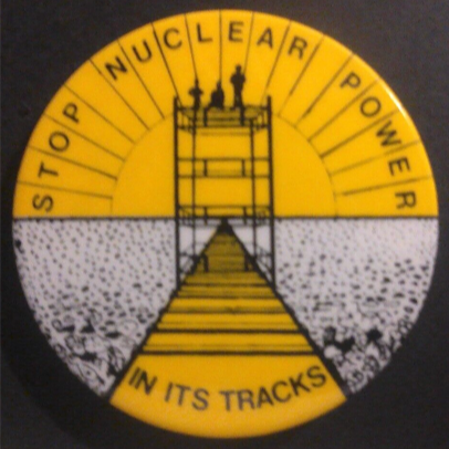 Rusted 1982 CND Badge