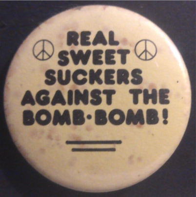 Rusted 1982 CND Badge