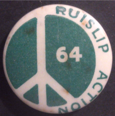 Rusted 1982 CND Badge