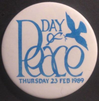 Rusted 1982 CND Badge