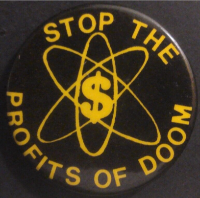 Rusted 1982 CND Badge