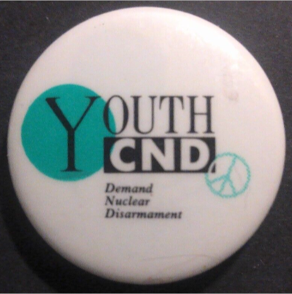 Rusted 1982 CND Badge