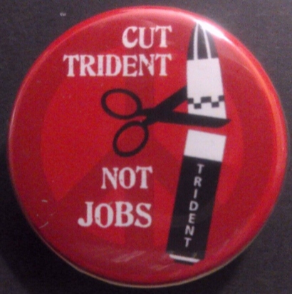 Rusted 1982 CND Badge