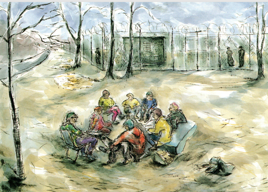 Vintage Peace Camp Postcard