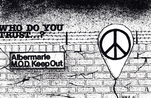 Vintage Peace Camp Postcard