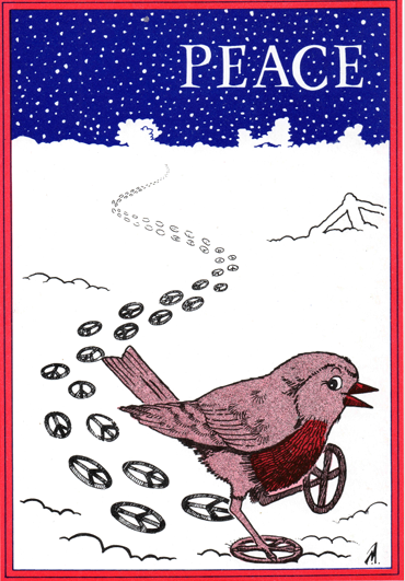 Vintage Peace Camp Postcard